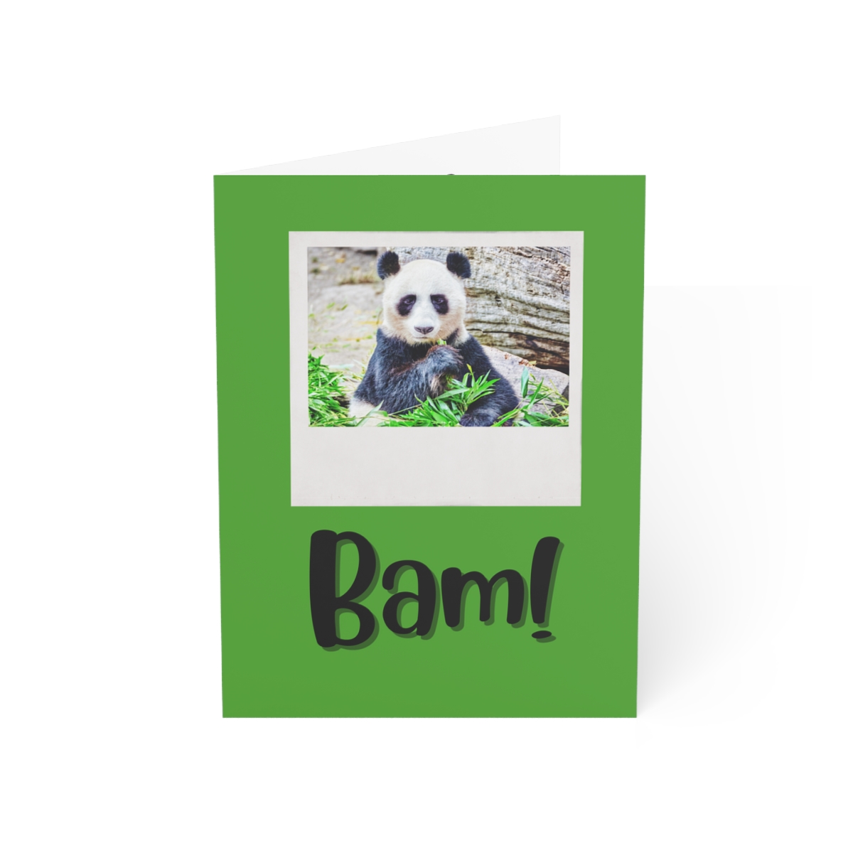 image shows the front of our Bam Boo! card